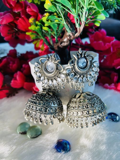 Oxidized Jhumka Earring